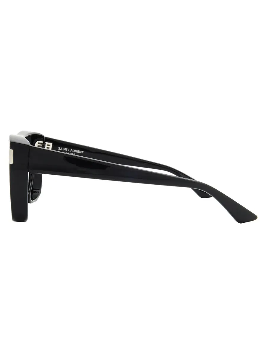 Солнцезащитные очки Saint Laurent Black Square универсальные SL 756 001 64 — изображение 3 из 4, черный