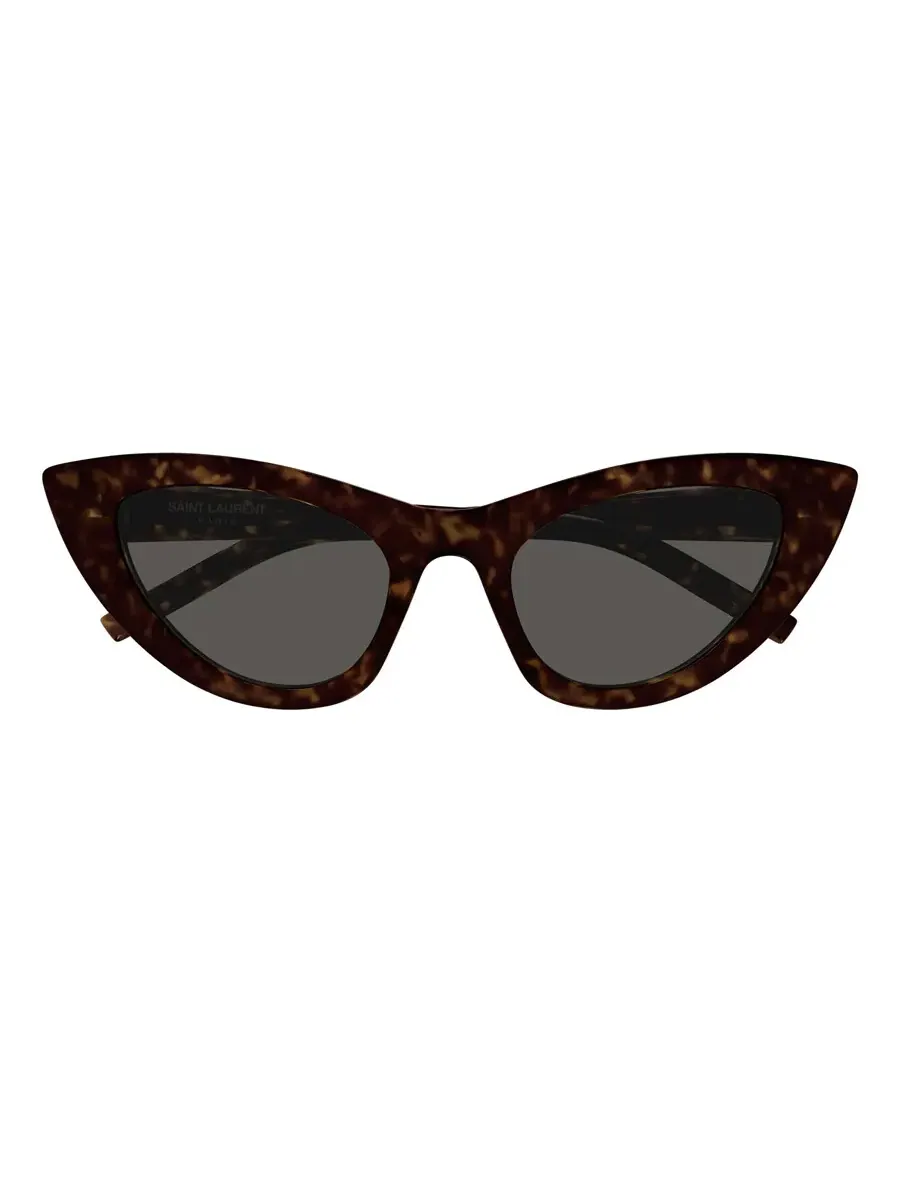Женские солнцезащитные очки Saint Laurent серого цвета "кошачий глаз" SL 213 LILY 016 52 — изображение 2 из 3, хавана