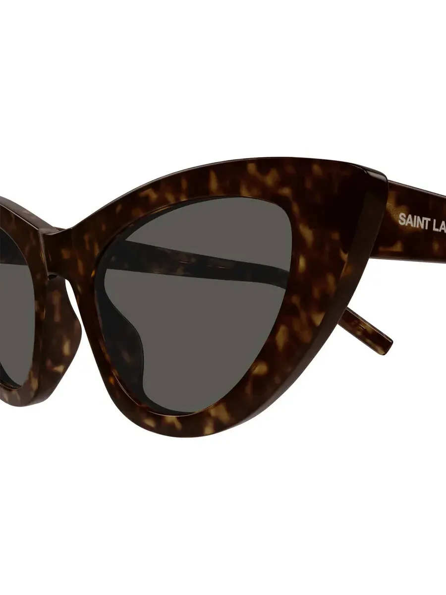 Женские солнцезащитные очки Saint Laurent серого цвета "кошачий глаз" SL 213 LILY 016 52 — изображение 3 из 3, хавана