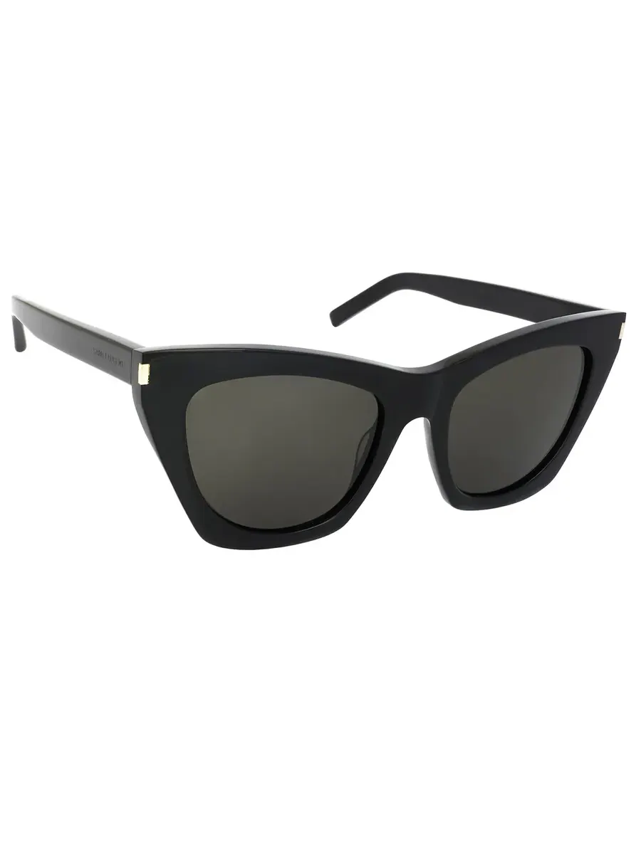 Очки для женщин Saint Laurent серые кошачий глаз SL 214 KATE 001 55 — изображение 3 из 4, черный
