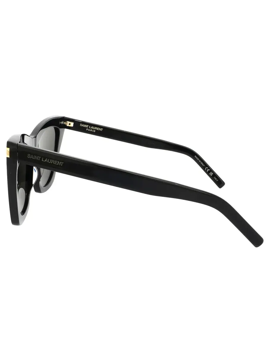 Очки для женщин Saint Laurent серые кошачий глаз SL 214 KATE 001 55 — изображение 4 из 4, черный