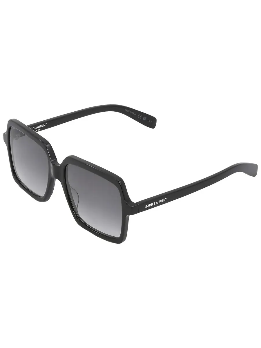 Женские солнцезащитные очки Saint Laurent серого градиента квадратной формы SL 174 001 56 — изображение 4 из 5, серый