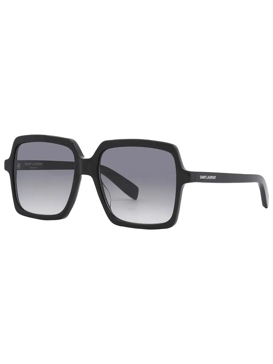 Женские солнцезащитные очки Saint Laurent серого градиента квадратной формы SL 174 001 56 — изображение 5 из 5, серый