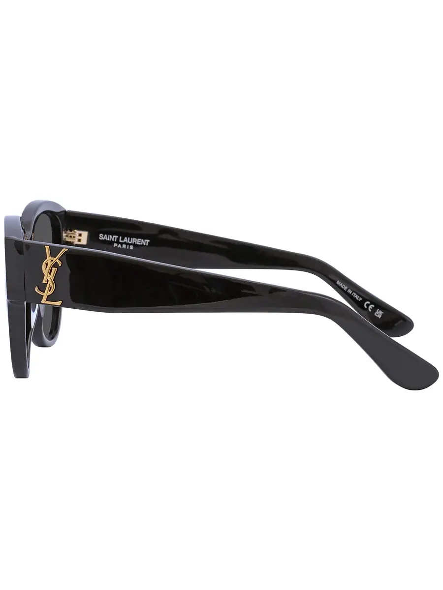 Женские солнцезащитные очки Saint Laurent серого овального цвета SL M3 002 55 — изображение 4 из 5, серый
