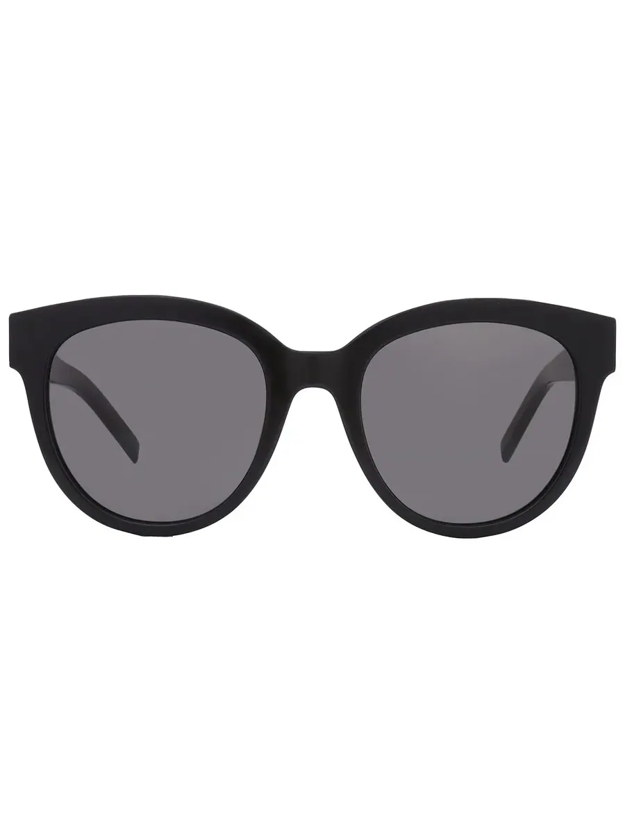 Женские круглые солнцезащитные очки Saint Laurent серого цвета SL M29 003 52