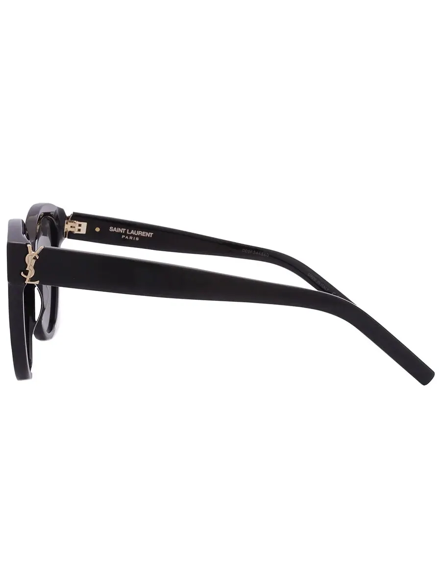 Женские круглые солнцезащитные очки Saint Laurent серого цвета SL M29 003 52 — изображение 5 из 5, серый