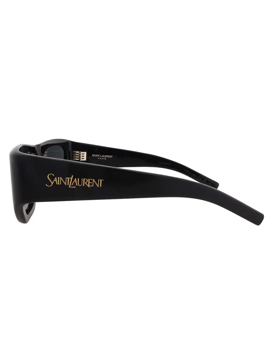 Женские солнцезащитные очки Saint Laurent Grey Square SL 740 005 52 — изображение 4 из 4, черный