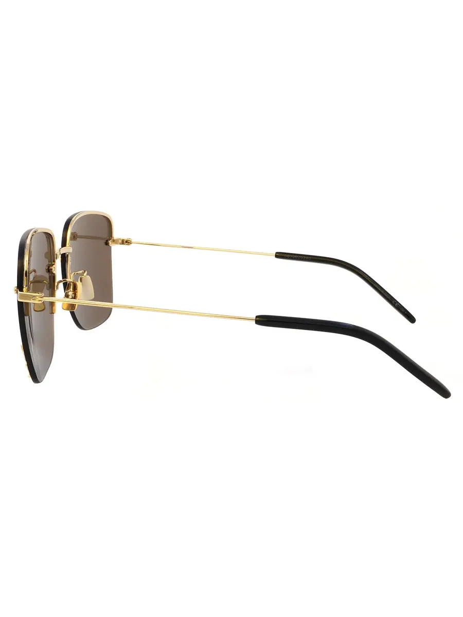 Очки для женщин Saint Laurent Mirrored Brown Square SL 312 M 006 58 — изображение 3 из 4, золото