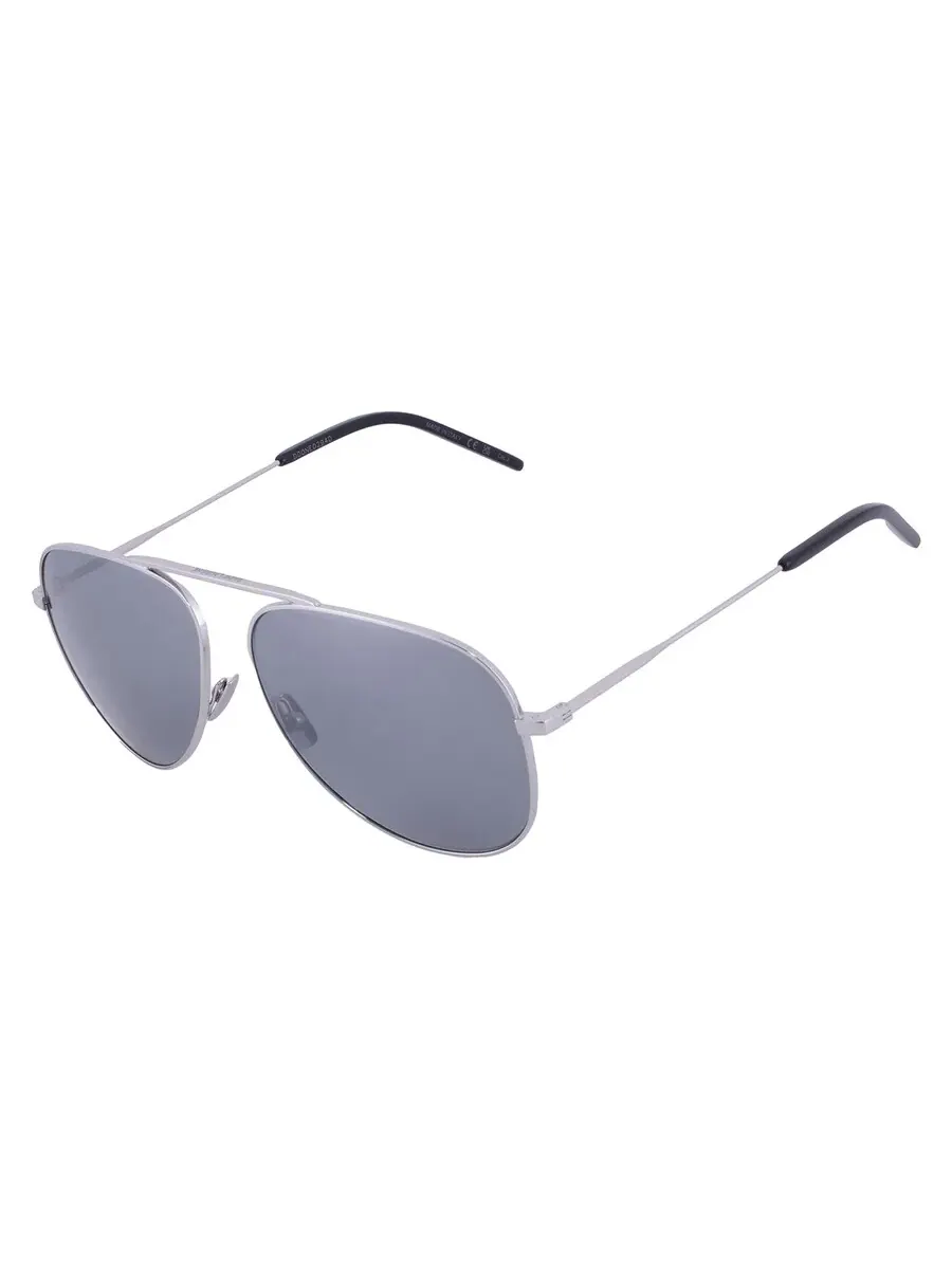 Солнцезащитные очки Saint Laurent Silver Pilot унисекс SL 800 003 59 — изображение 3 из 4, серебряный