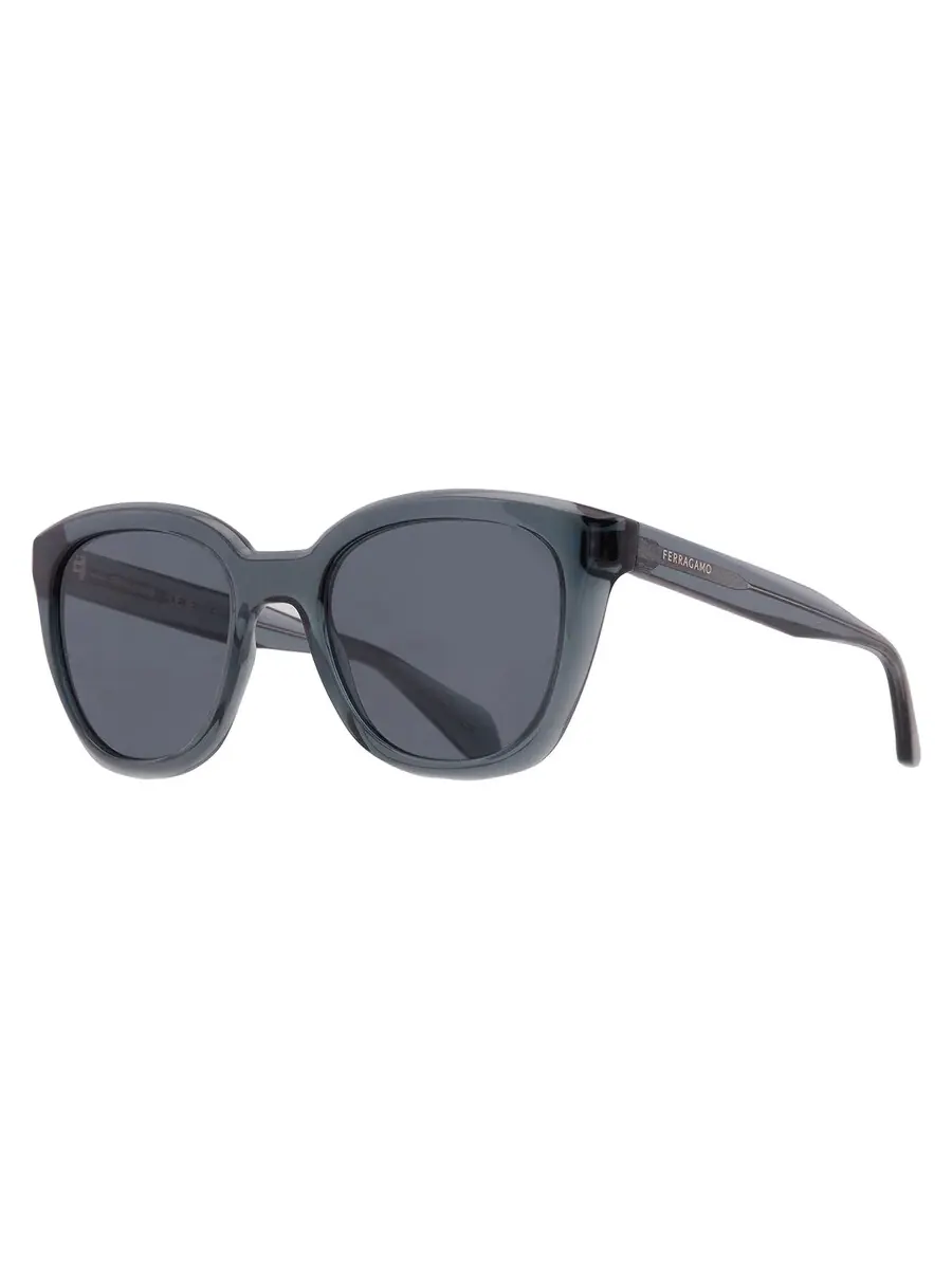 Солнцезащитные очки женские Salvatore Ferragamo Blue Cat Eye SF2000S 438 52 — изображение 2 из 4, синий