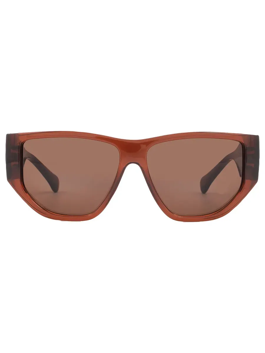 Солнцезащитные очки Salvatore Ferragamo коричневые геометрические унисекс SF1077S 232 56