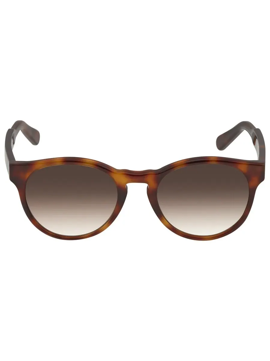 Женские солнцезащитные очки Salvatore Ferragamo с коричневым градиентом, круглые, модель SF1068S 240 52