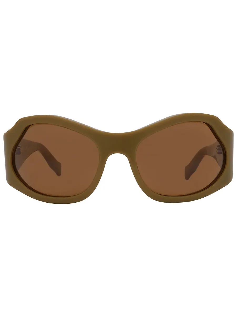 Женские солнцезащитные очки Salvatore Ferragamo Brown Wrap SF1078S 320 59