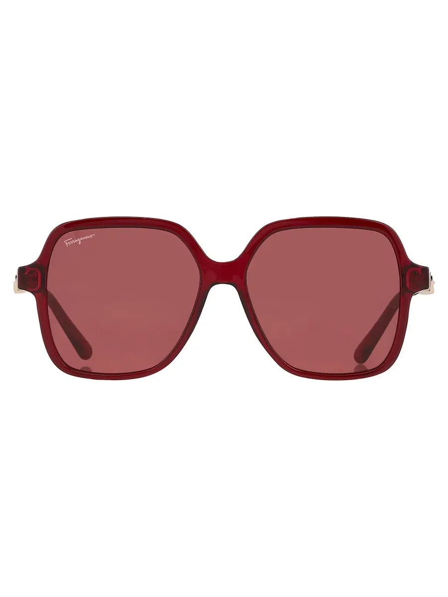 Женские солнцезащитные очки Salvatore Ferragamo Burgundy Square SF1083S 612 57