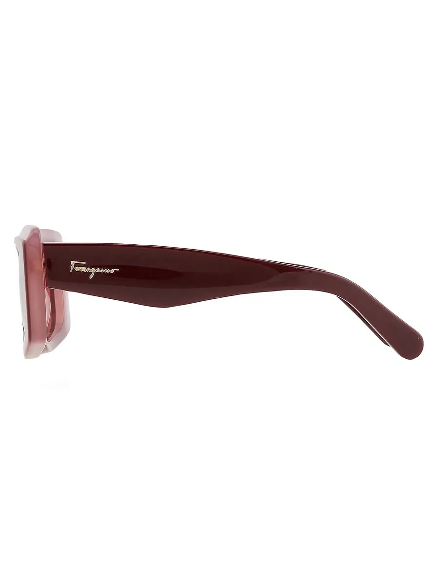 Солнцезащитные очки для женщин Salvatore Ferragamo Burgundy прямоугольные SF1079S 614 54 — изображение 5 из 5, красный