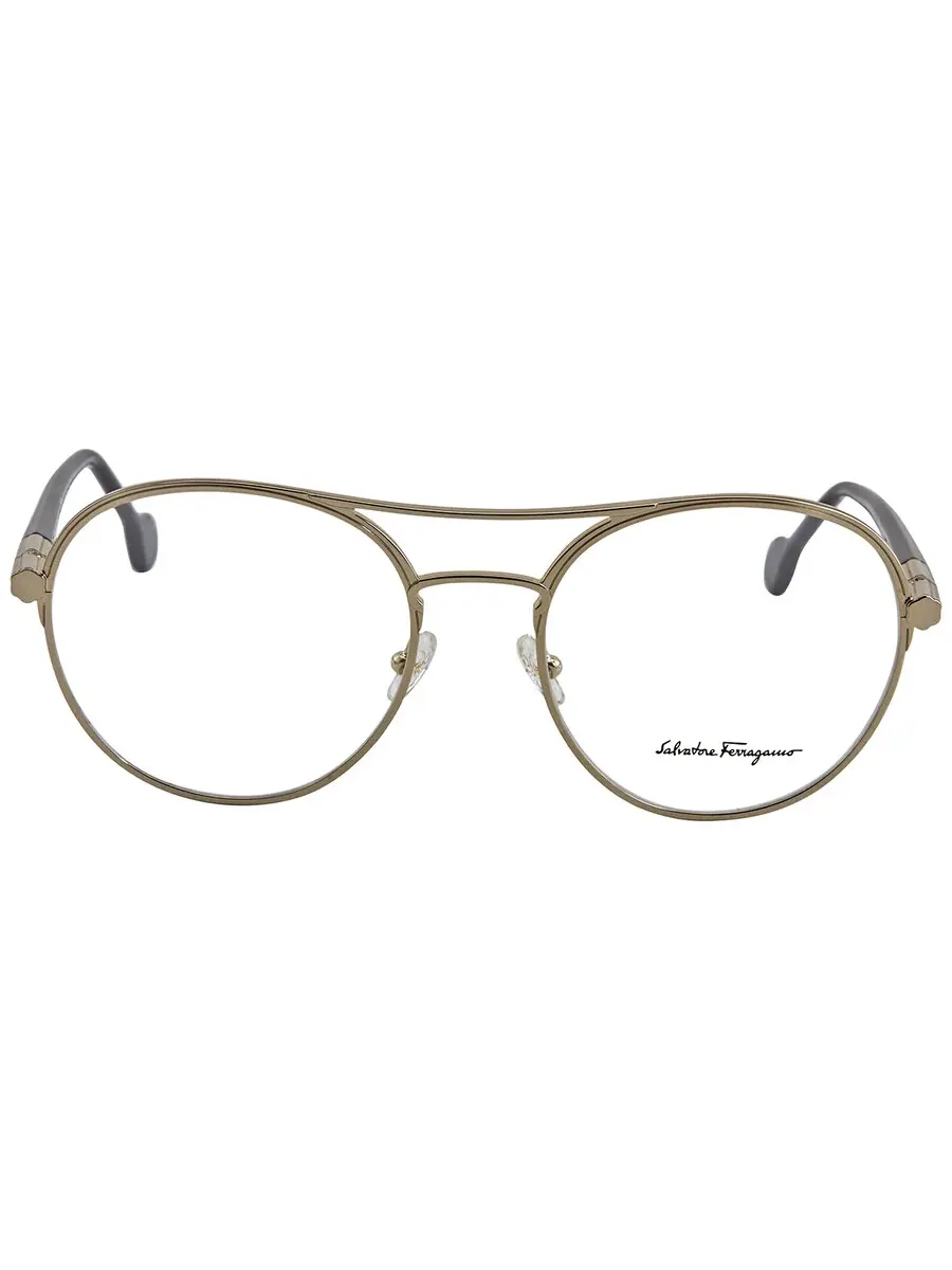 Женские очки Salvatore Ferragamo Demo Round SF2174 733 55, золотой/черный