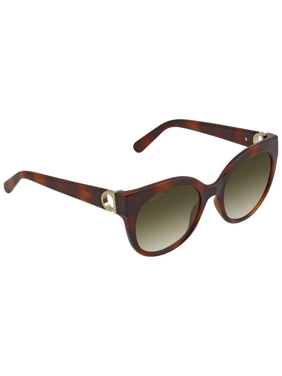 Солнцезащитные очки женские Salvatore Ferragamo Green Cat Eye SF1031S 214 53 — изображение 3 из 4, хаки