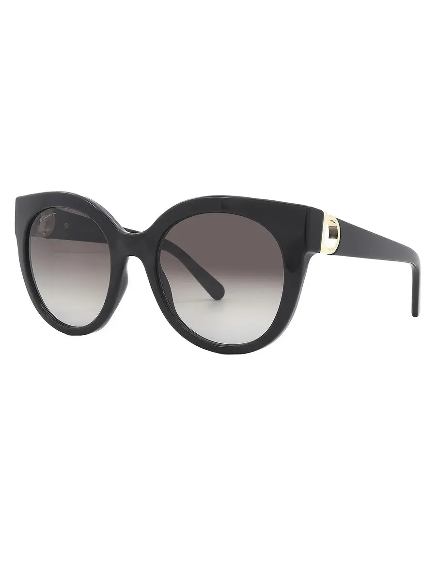 Солнцезащитные очки женские Salvatore Ferragamo серые кошачий глаз SF1031S 001 53 — изображение 3 из 5, черный