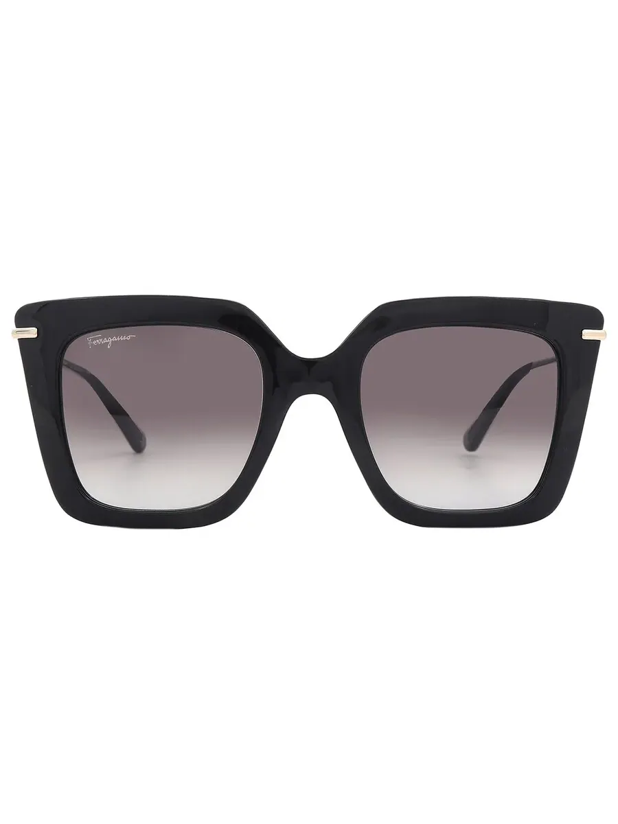 Солнцезащитные очки женские Salvatore Ferragamo серые градиентные с бабочкой SF1041S 001 51