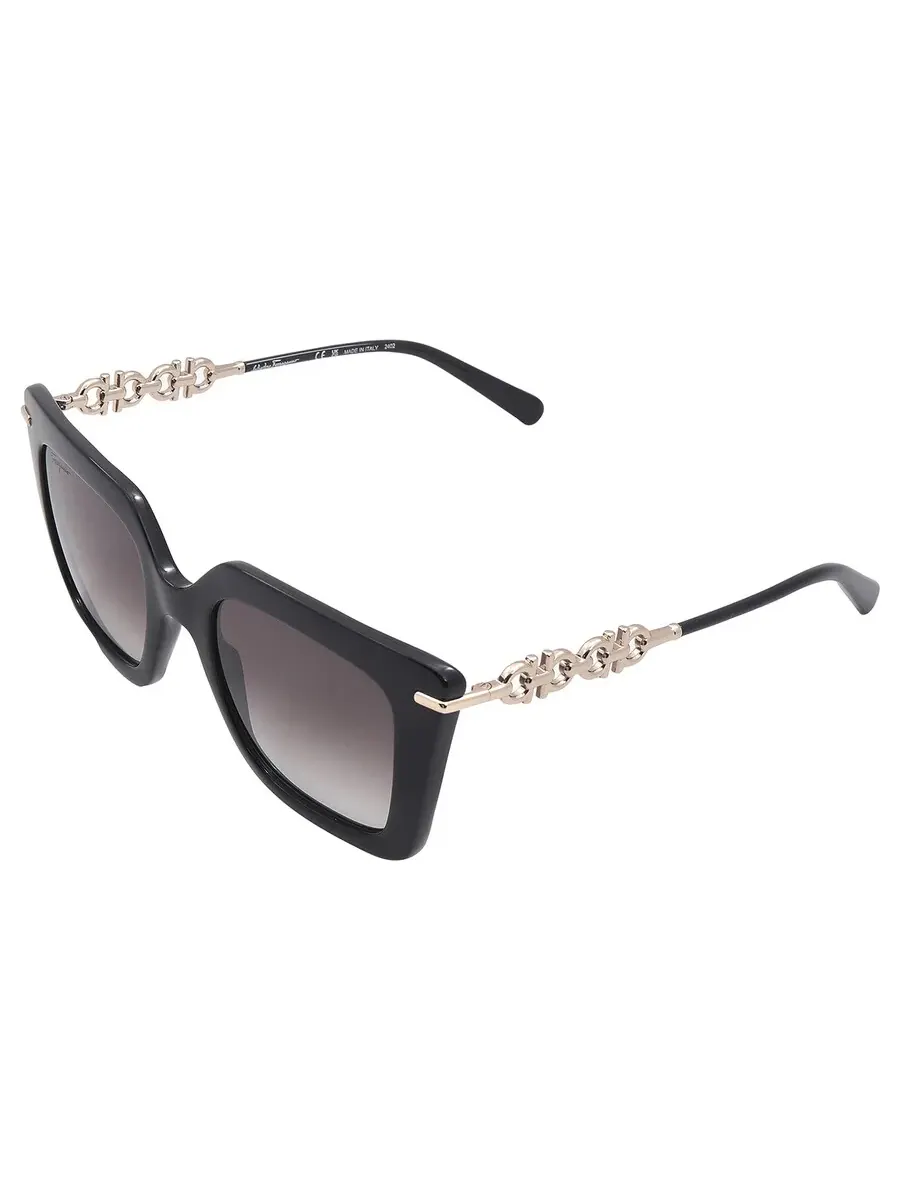 Солнцезащитные очки женские Salvatore Ferragamo серые градиентные с бабочкой SF1041S 001 51 — изображение 4 из 5, серый