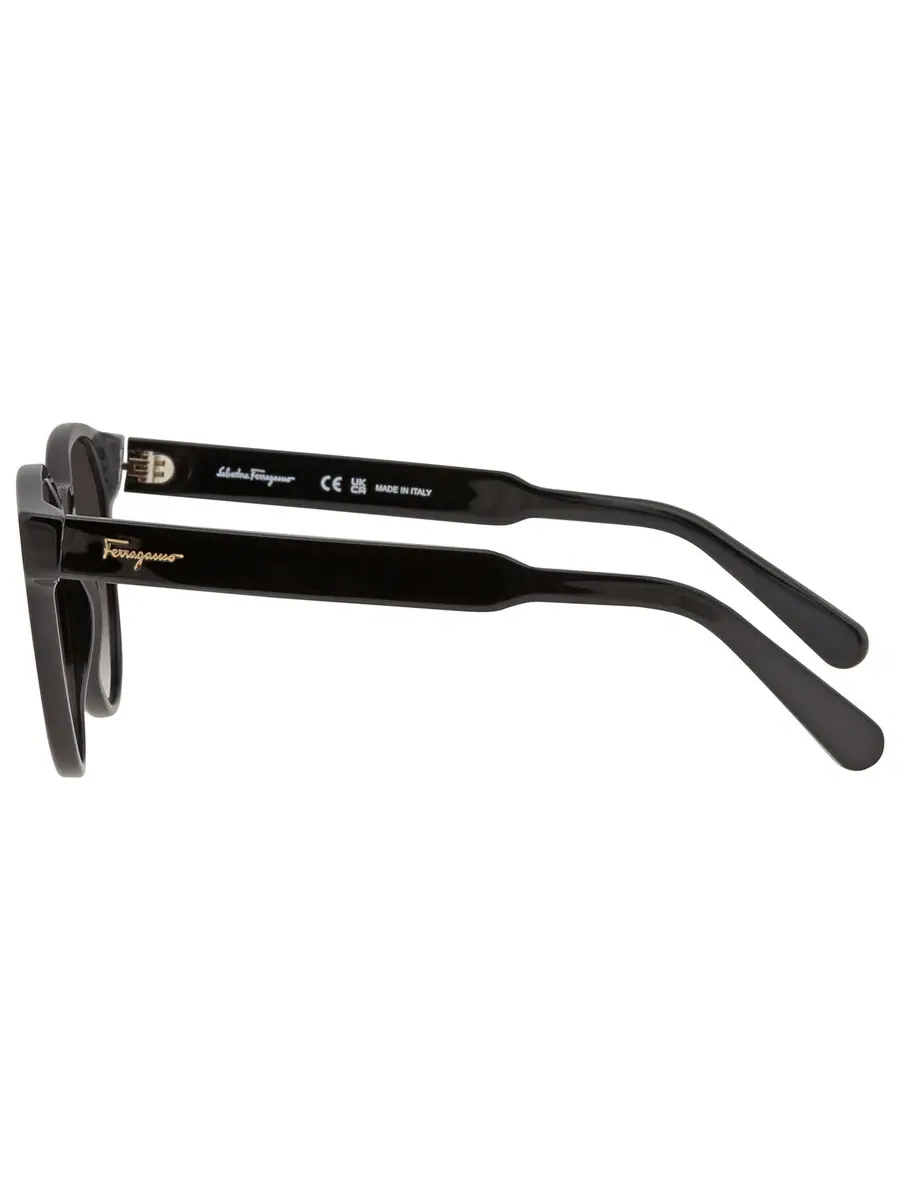 Солнцезащитные очки женские Salvatore Ferragamo серые градиентные круглые SF1068S 001 52 — изображение 4 из 4, черный