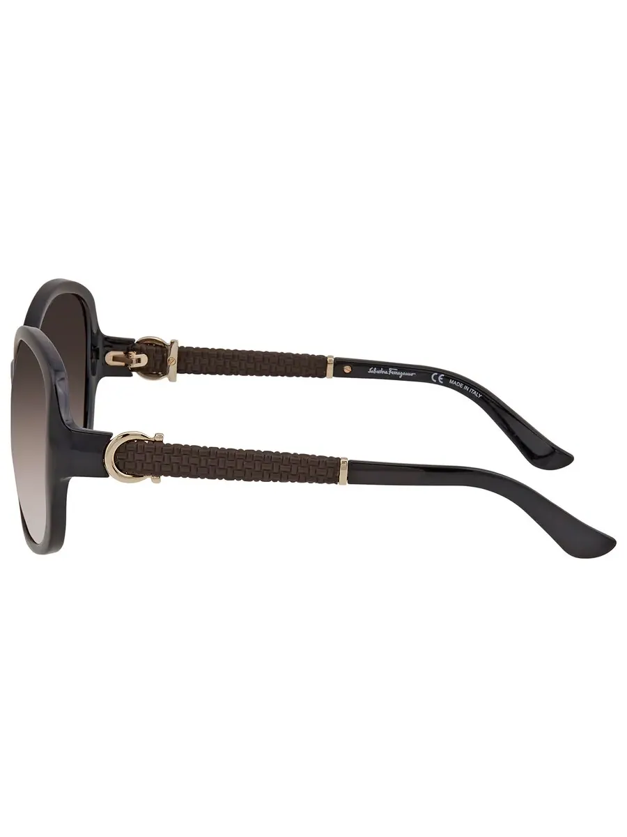 Солнцезащитные очки женские Salvatore Ferragamo серые градиентные с бабочками SF744SLA 001 59 — изображение 4 из 4, серый