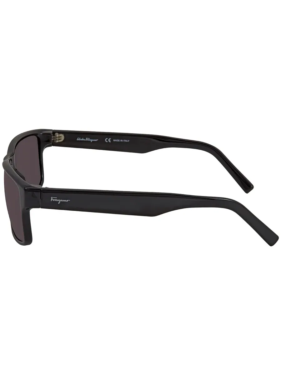 Солнцезащитные очки для мужчин Salvatore Ferragamo серые прямоугольные 58 мм SF960S 001 58 — изображение 4 из 4, черный