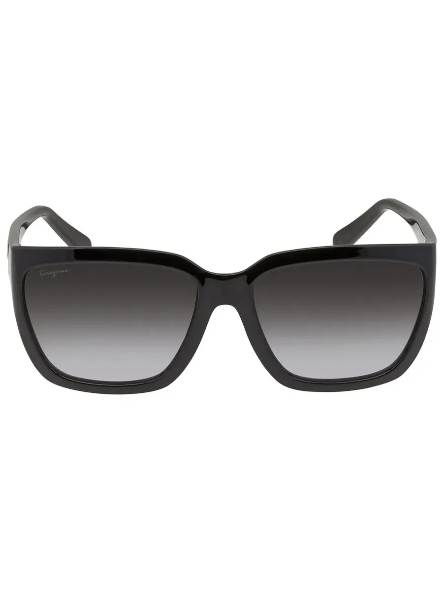Солнцезащитные очки для женщин Salvatore Ferragamo серые прямоугольные SF1018S 001 59