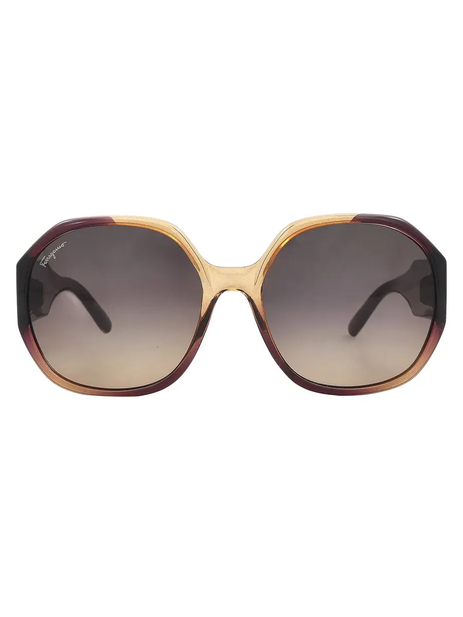 Женские солнцезащитные очки Ferragamo Grey Gradient Oval SF943S 212 60