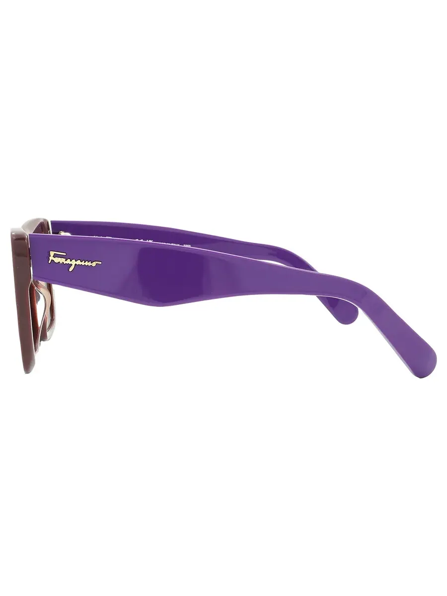 Женские солнцезащитные очки Salvatore Ferragamo Pink Cat Eye SF929S 209 55 — изображение 4 из 5, розовый