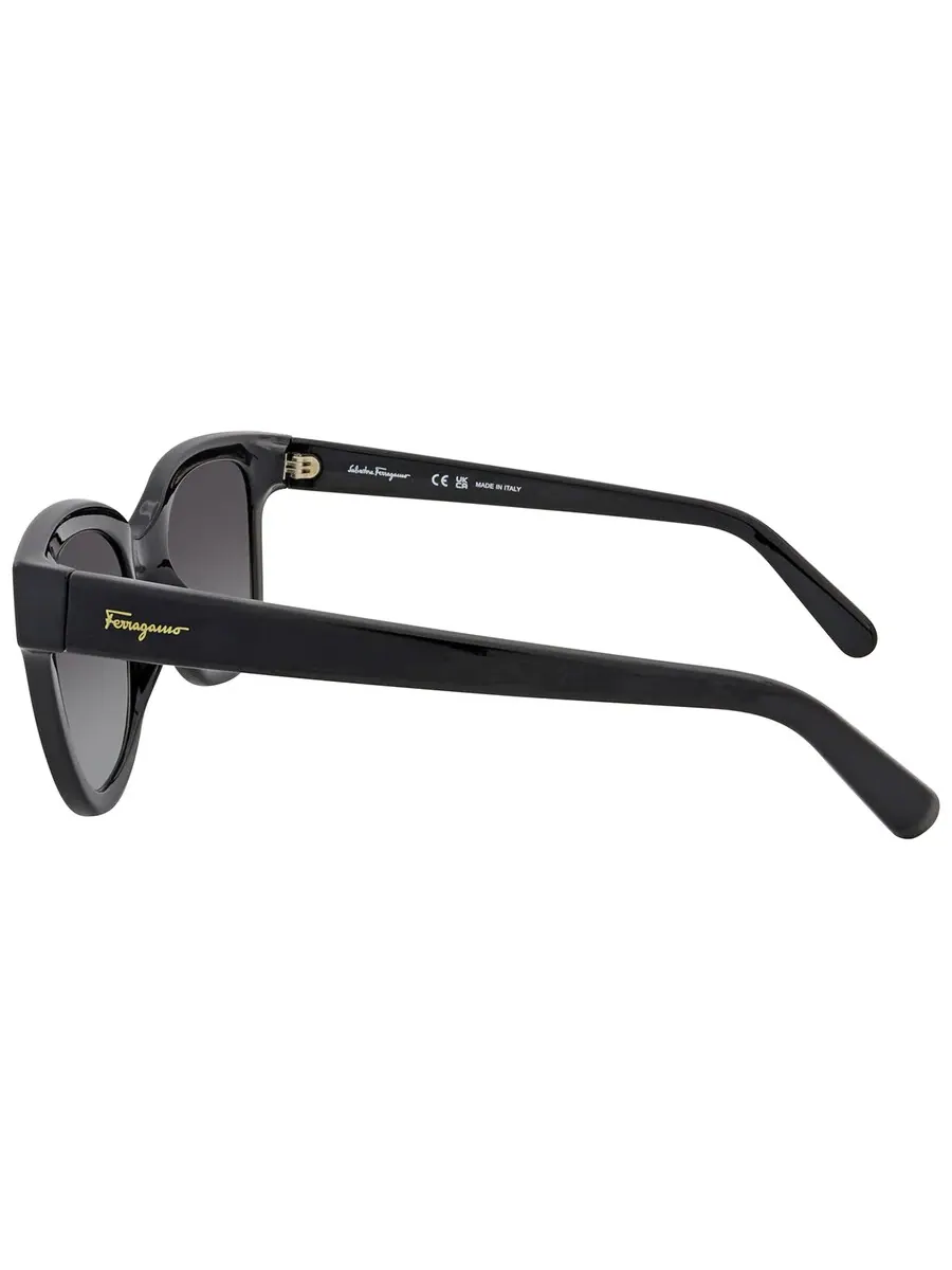 Солнцезащитные очки женские Salvatore Ferragamo Smoke Gradient Square SF1066S 001 52 — изображение 4 из 4, черный