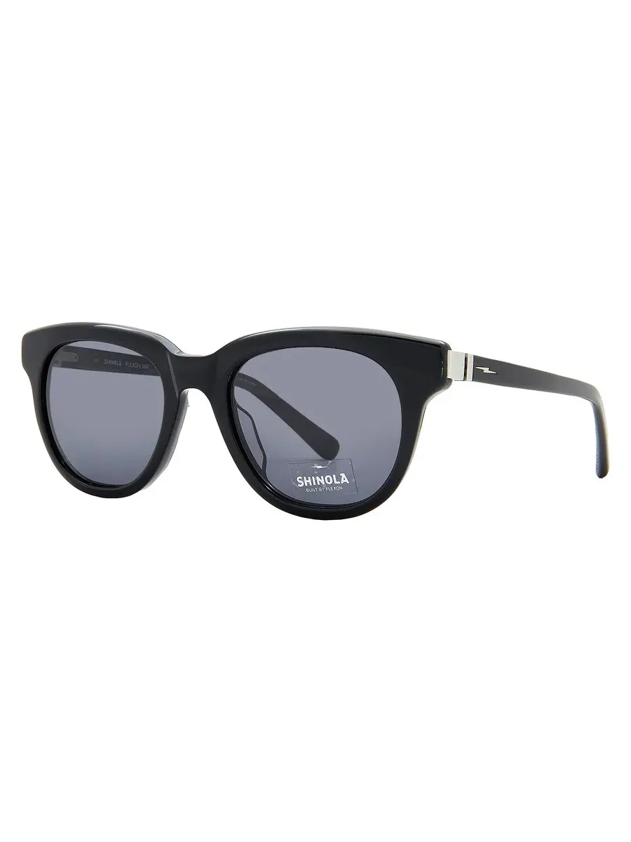 Очки солнцезащитные унисекс Shinola Grey Oval SH1501S 001 51 — изображение 2 из 4, черный