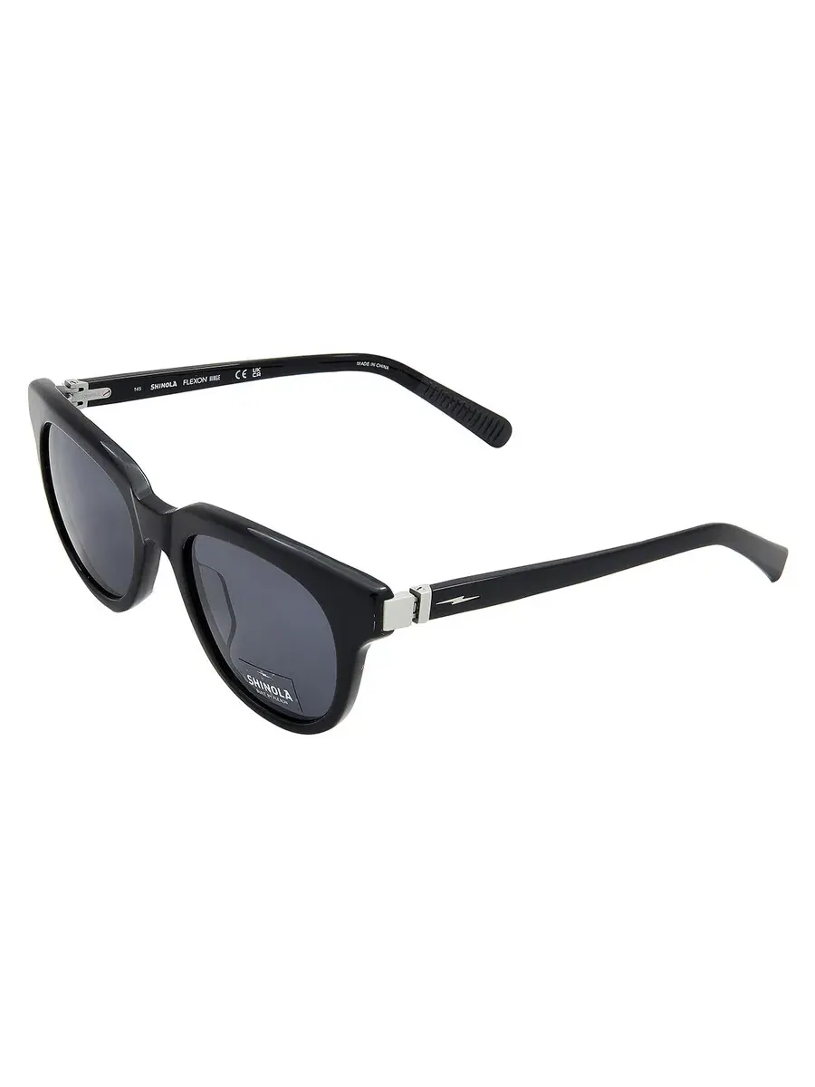 Очки солнцезащитные унисекс Shinola Grey Oval SH1501S 001 51 — изображение 4 из 4, черный