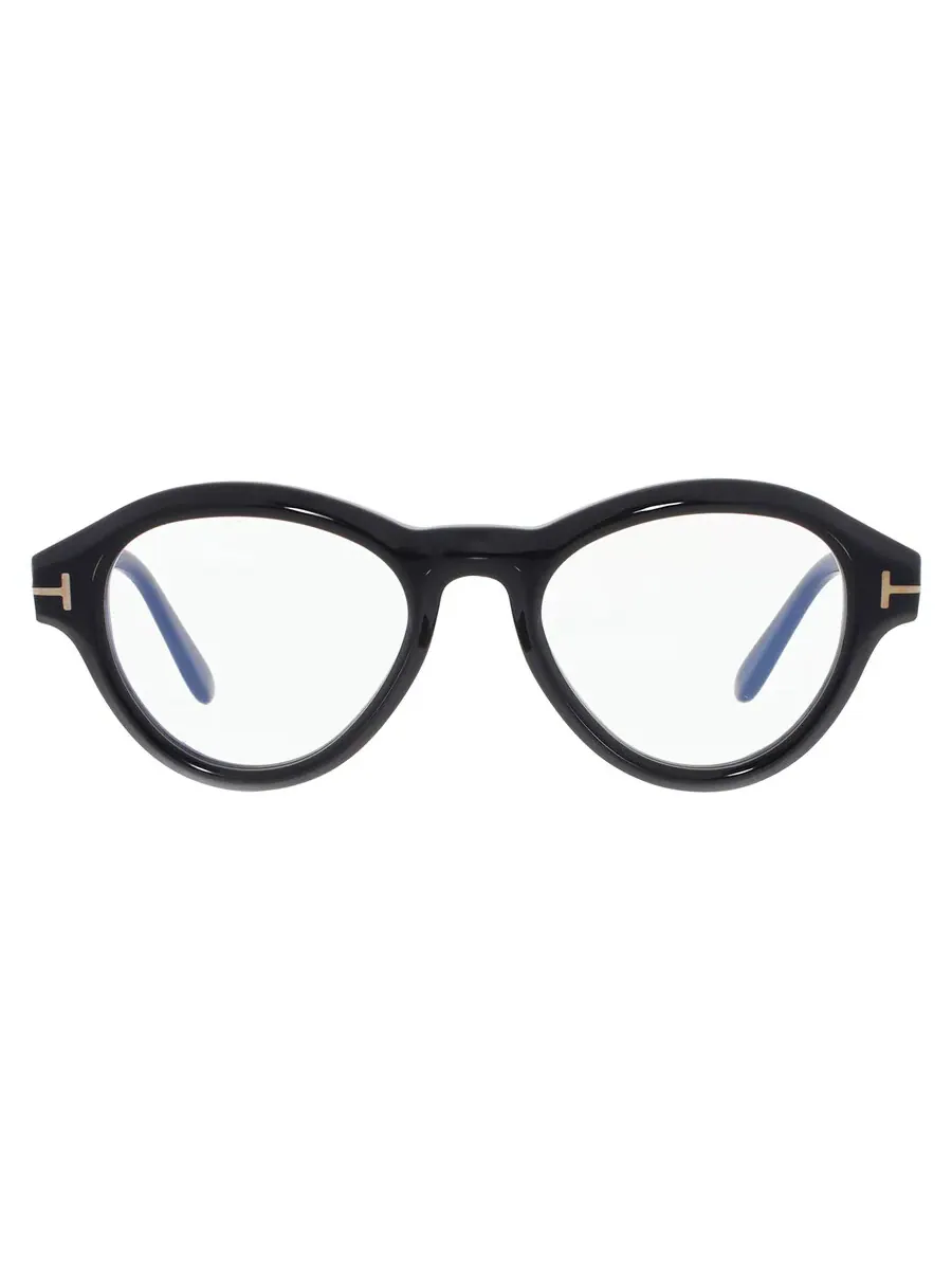 Мужские очки Tom Ford с геометрическим рисунком, блокирующие синий свет, FT5962-B 001 50 — черный