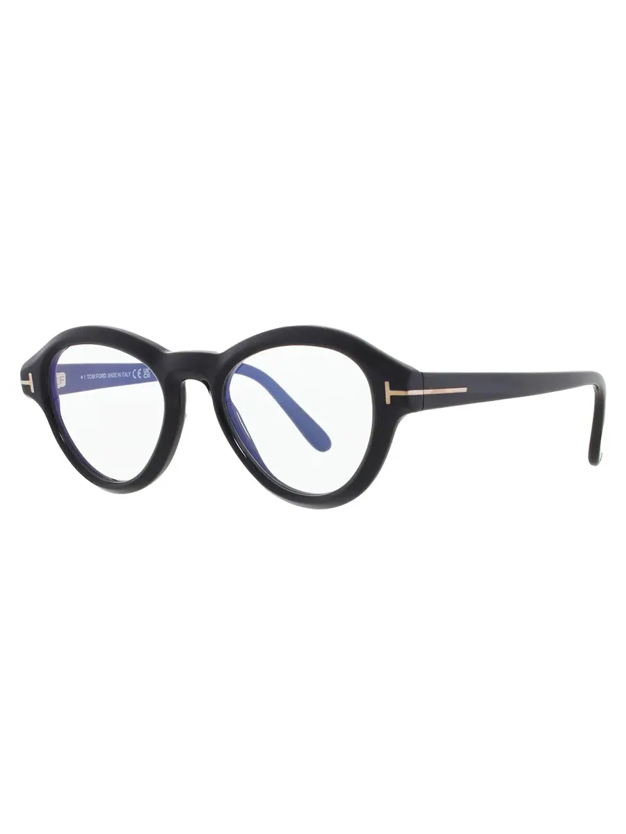 Мужские очки Tom Ford с геометрическим рисунком, блокирующие синий свет, FT5962-B 001 50 — изображение 2 из 4, черный