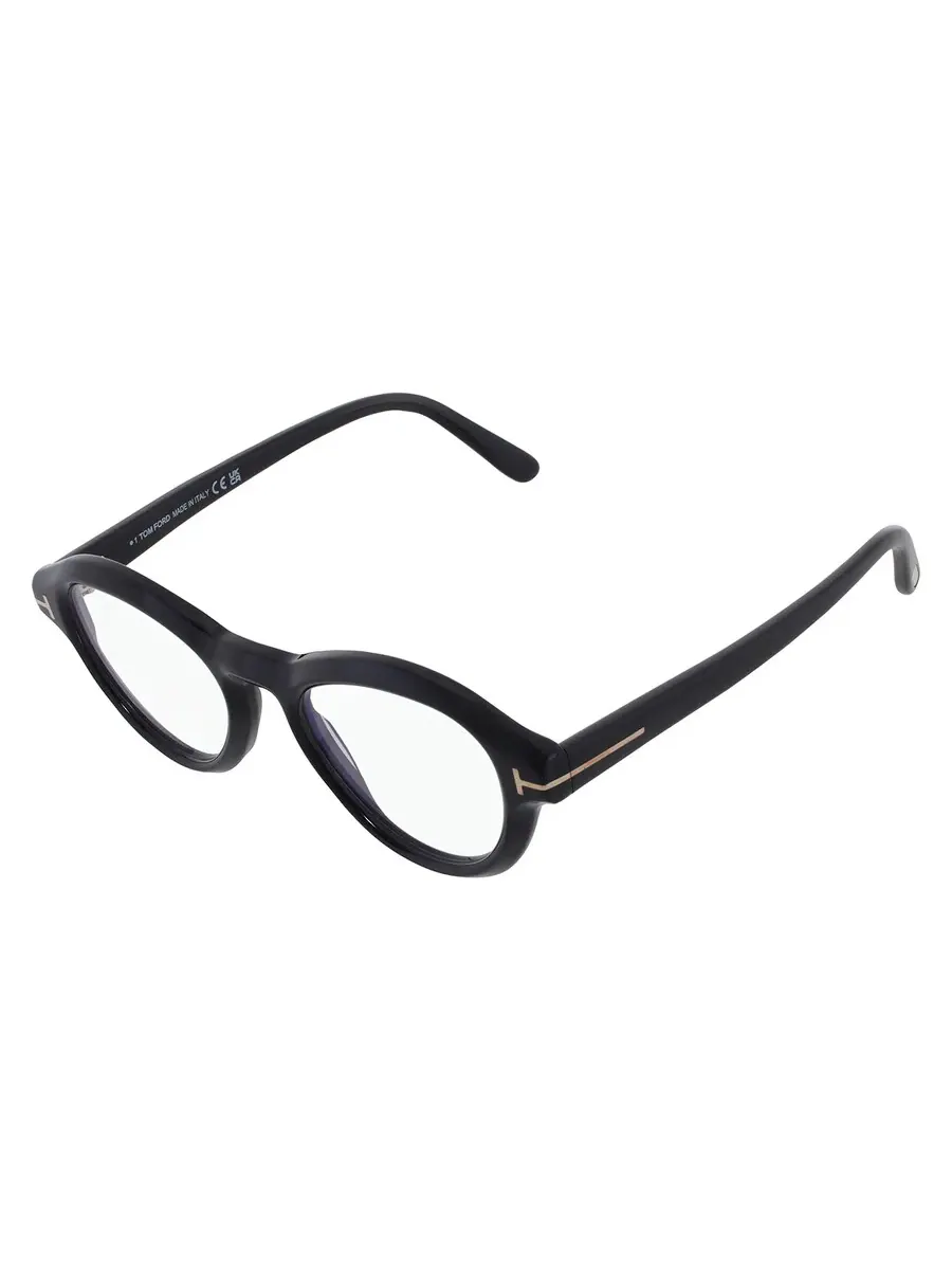 Мужские очки Tom Ford с геометрическим рисунком, блокирующие синий свет, FT5962-B 001 50 — изображение 3 из 4, черный