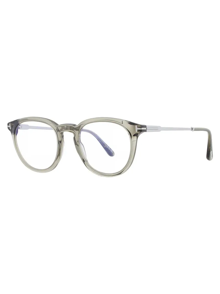 Мужские очки Tom Ford Blue Light Block овальные FT5905-B 096 49 — изображение 2 из 4, оливковый