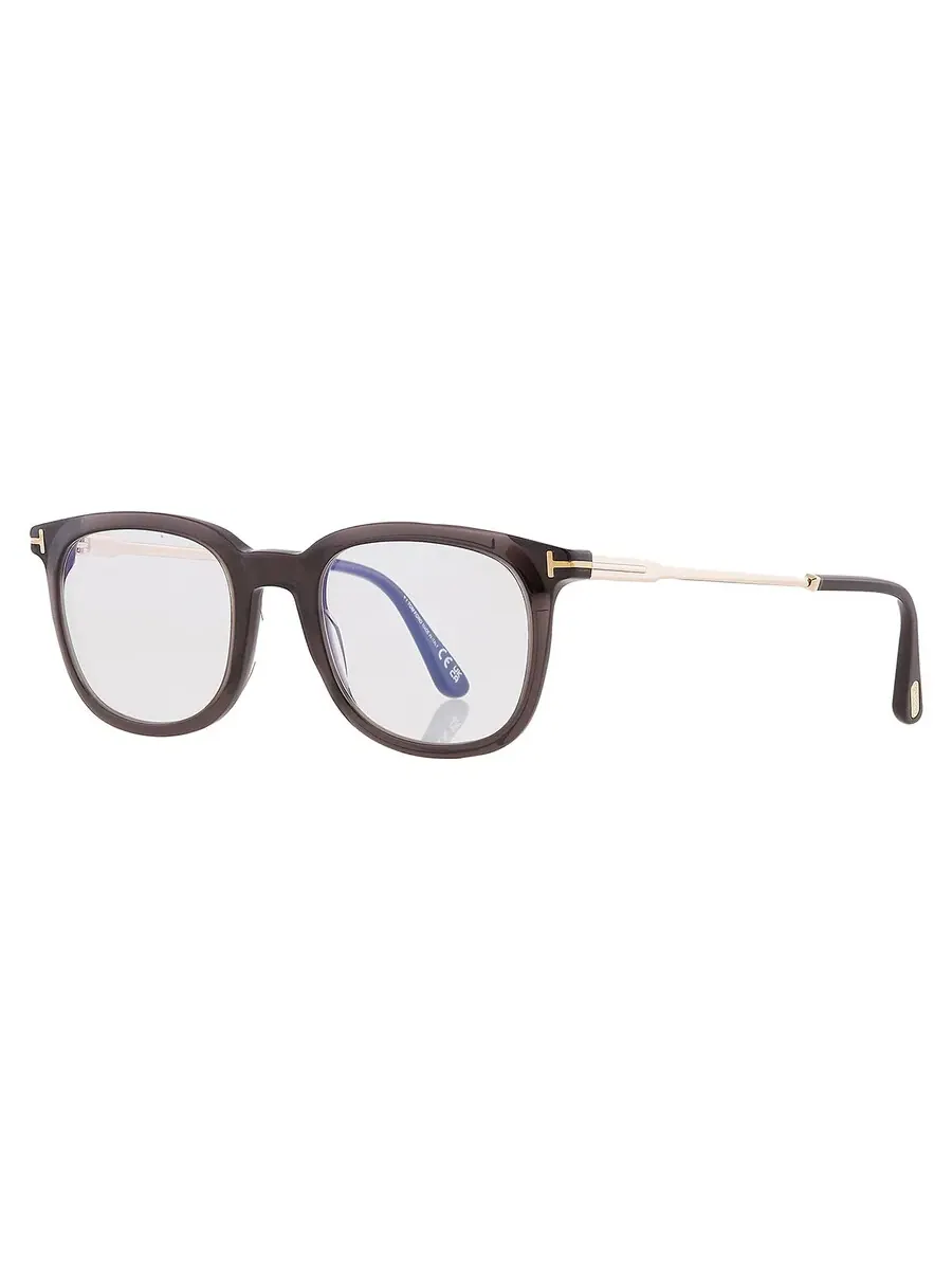 Мужские квадратные очки Tom Ford с защитой от синего света FT5904-B 005 50 — изображение 2 из 4, черный