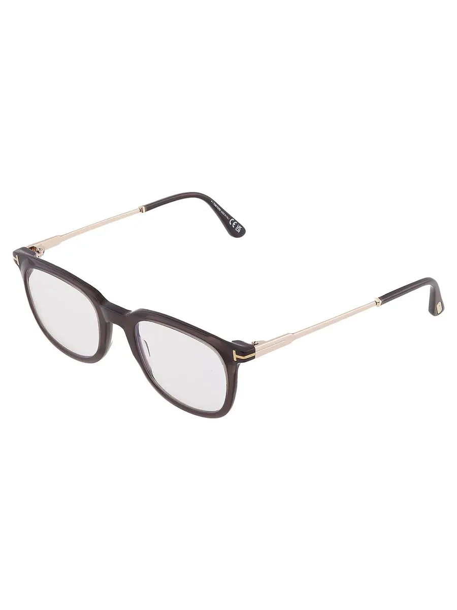 Мужские квадратные очки Tom Ford с защитой от синего света FT5904-B 005 50 — изображение 3 из 4, черный