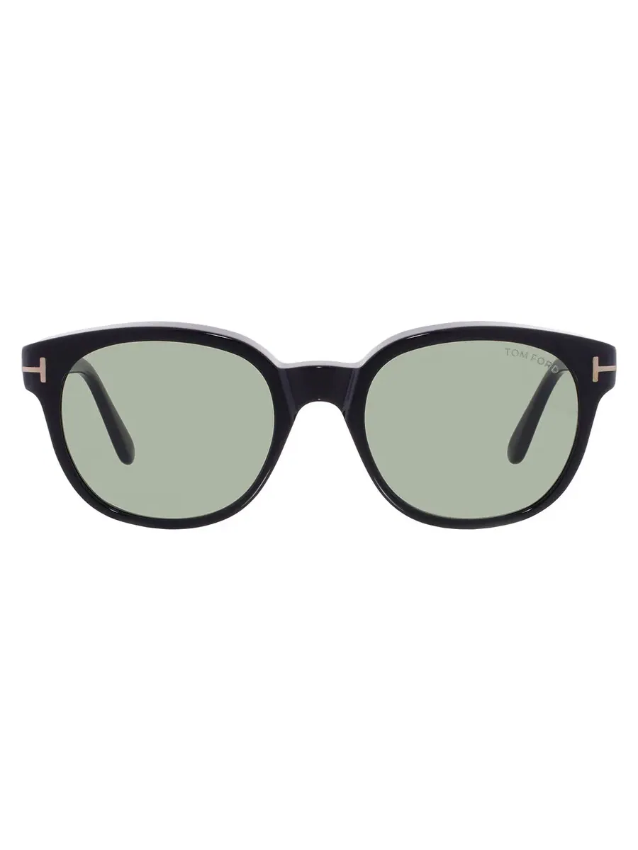 Мужские круглые солнцезащитные очки Tom Ford Mert Green FT1180 01N 53