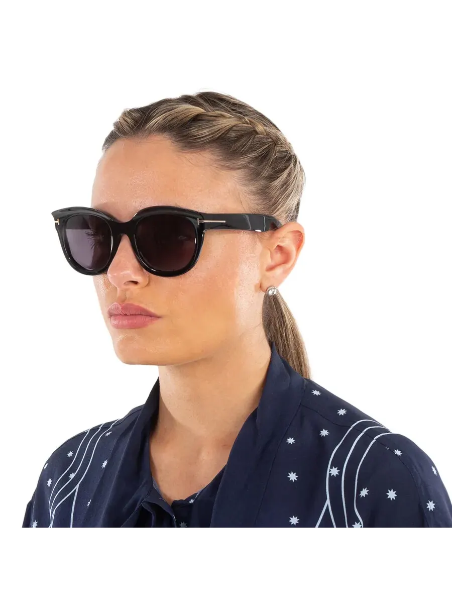 Женские солнцезащитные очки Tom Ford Tamara Smoke Oval FT1114 01A 54 — изображение 2 из 5, серый