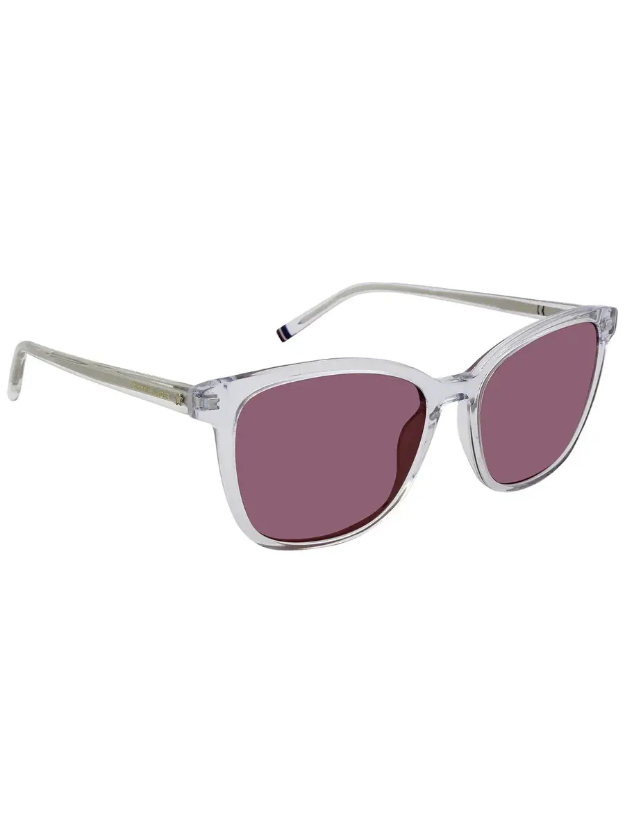 Женские солнцезащитные очки Tommy Hilfiger бордовые прямоугольные TH 1723/S 0900 54 — изображение 2 из 4, прозрачный