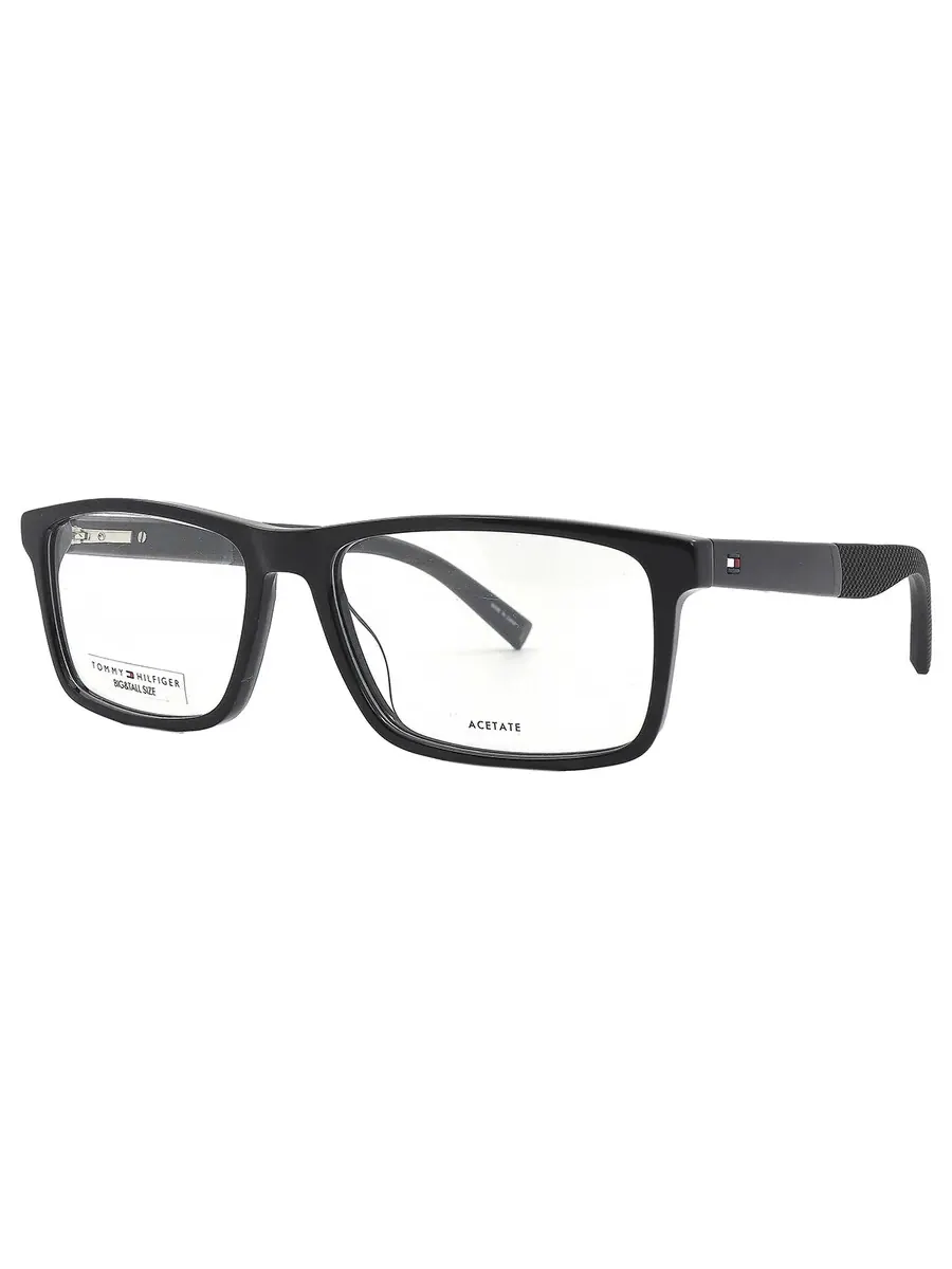 Мужские очки Tommy Hilfiger Demo Rectangular TH 1909 0807 56 — изображение 3 из 6, черный