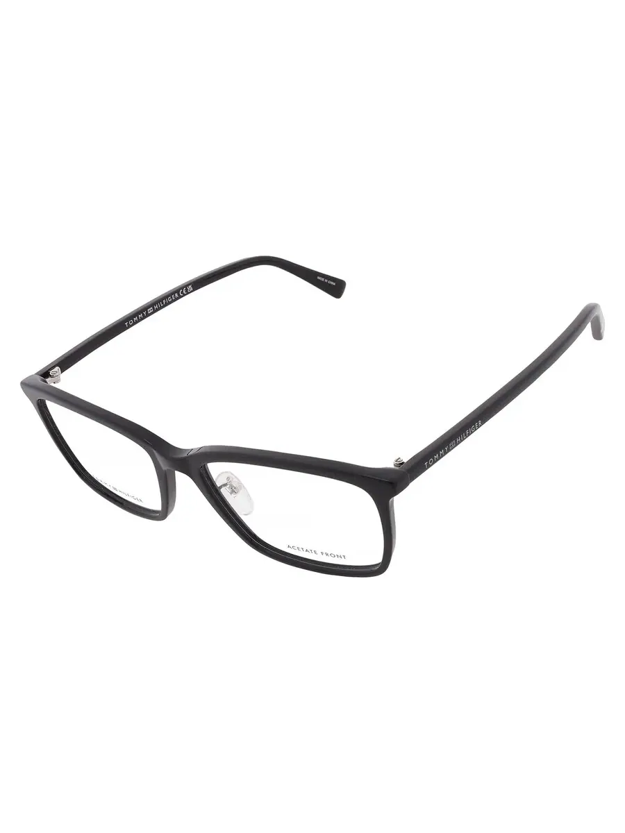 Мужские прямоугольные очки Tommy Hilfiger Demo TH 2015/F 0807 57 — изображение 3 из 5, черный