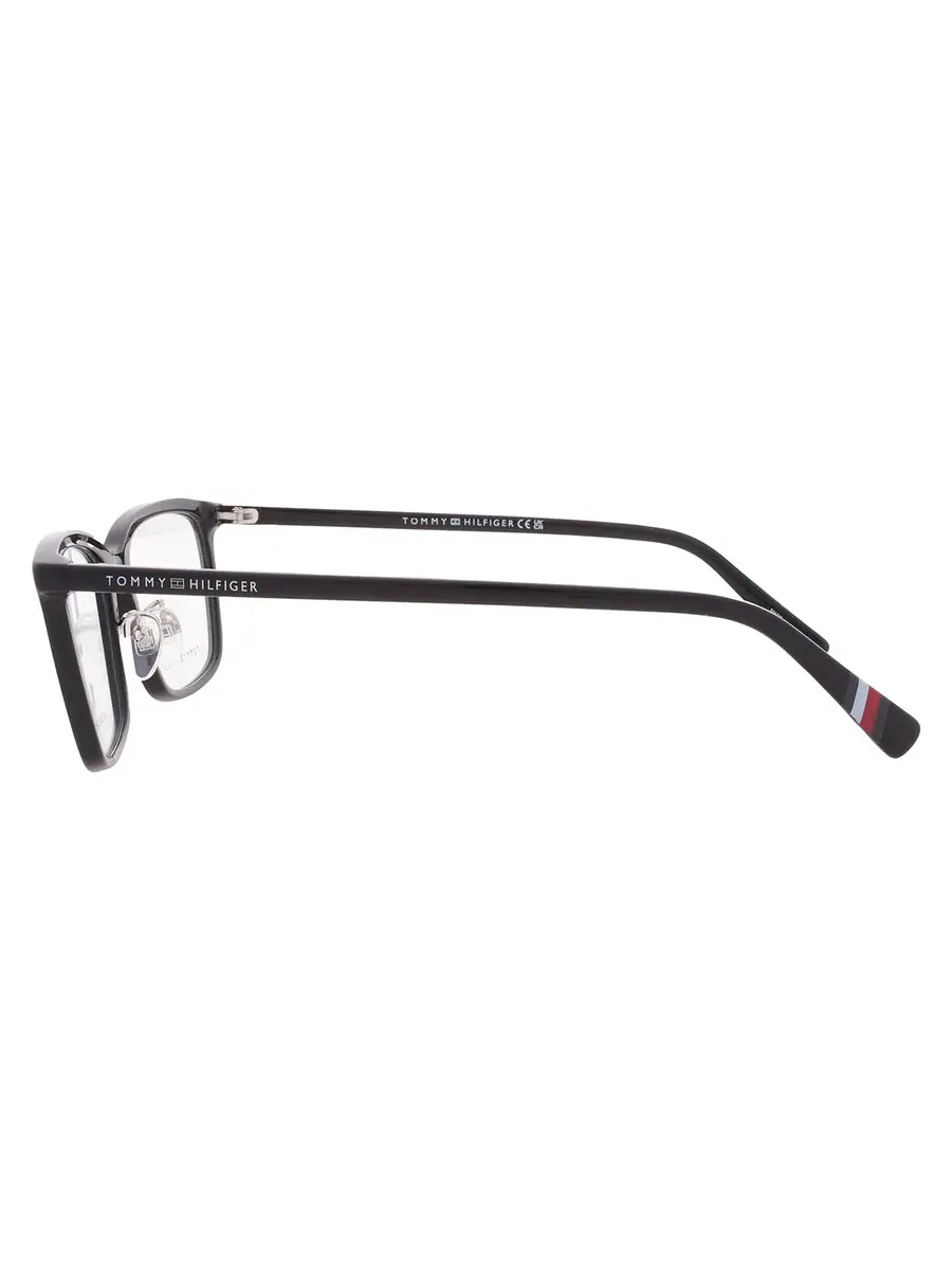 Мужские прямоугольные очки Tommy Hilfiger Demo TH 2015/F 0807 57 — изображение 4 из 5, черный