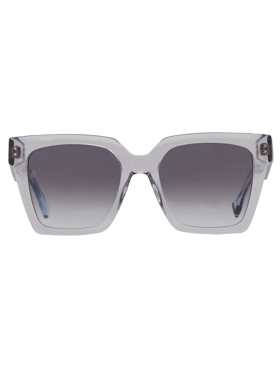 Серые женские солнцезащитные очки Tommy Hilfiger Grey Azure Square TH 2100/S 0KB7/GB 53