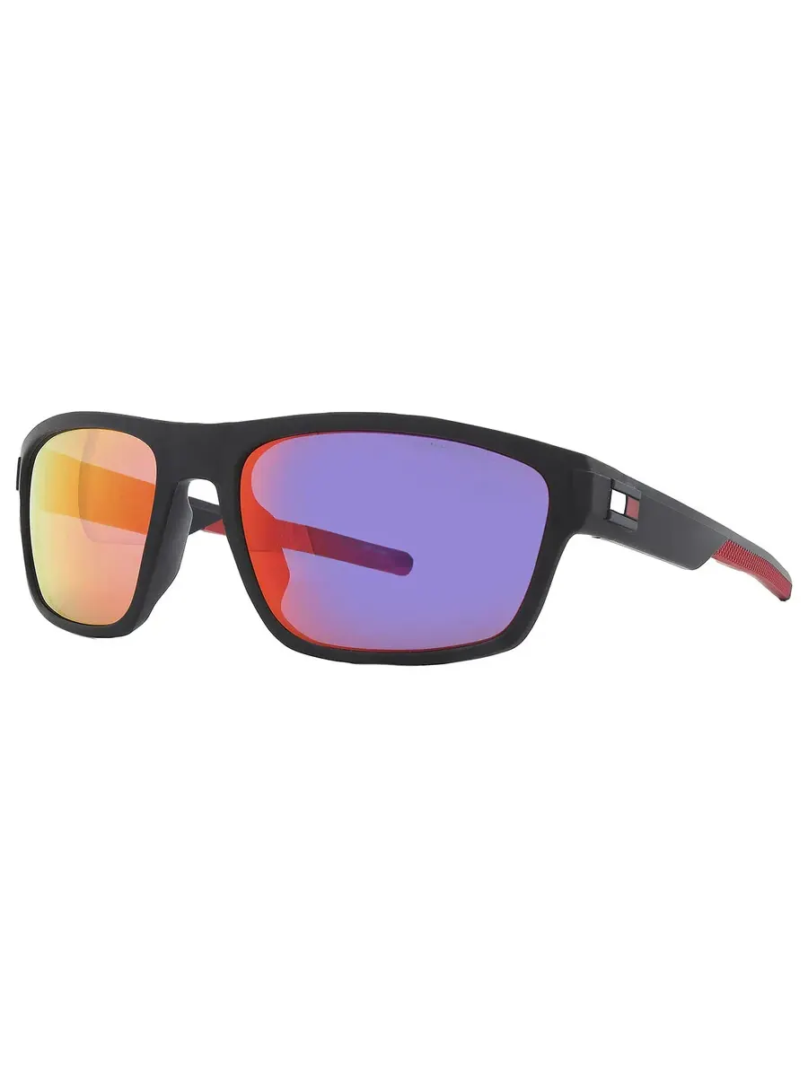 Мужские прямоугольные солнцезащитные очки Tommy Hilfiger Infrared TH 1978/S 0003/MI 60 — изображение 3 из 6, красный