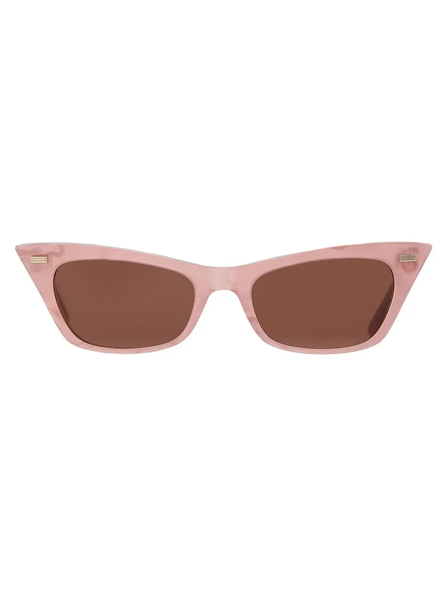 Женские солнцезащитные очки Valentino Brown Cat Eye VLS-176 B 51 Valentino Garavani, розовый/золотой — золотистый