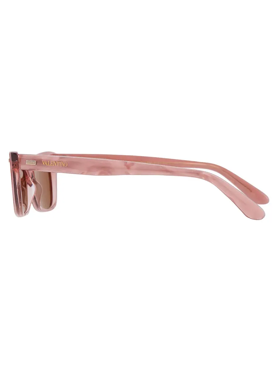 Женские солнцезащитные очки Valentino Brown Cat Eye VLS-176 B 51 Valentino Garavani, розовый/золотой — изображение 4 из 4