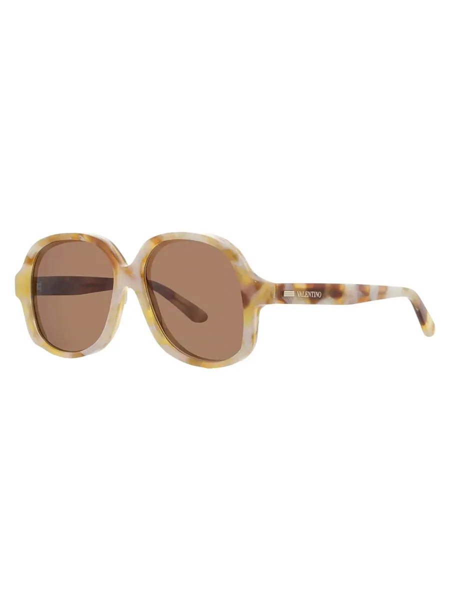 Солнцезащитные очки унисекс Valentino Brown Irregular VLS-177 B 59 Valentino Garavani — изображение 2 из 4, слоновая кость